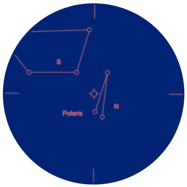 Explore Scientific Sucherfernrohr ES 8x50 Sucher Winkeleinblick 90° mit Amici-Prisma und Polgravur