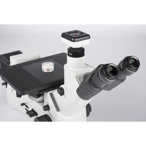 Motic Inverses Mikroskop AE2000 MET, trino, 50x-500x, LM, Darkfield, 100W