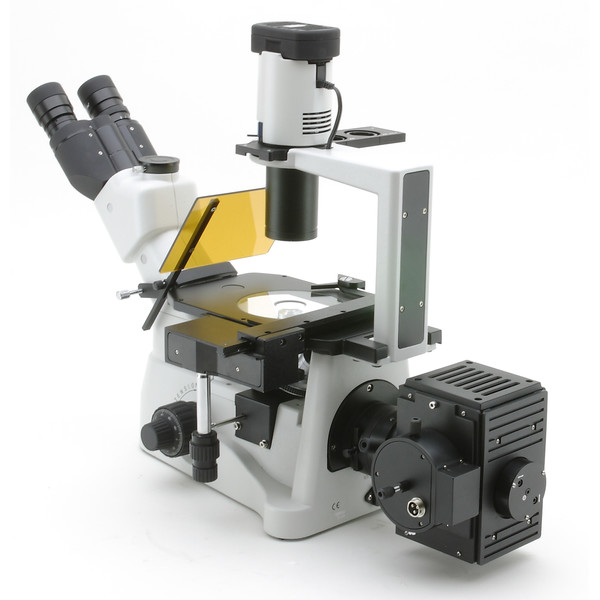 Optika Inverses Mikroskop XDS-3FL4, trinokular, invers, Floureszenz mit 4 Filterhaltern