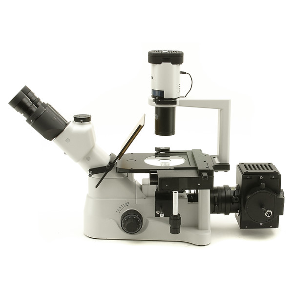 Optika Inverses Mikroskop XDS-3FL4, trinokular, invers, Floureszenz mit 4 Filterhaltern