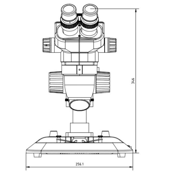Euromex Zoom-Stereomikroskop NexiusZoom ESD, NZ.1903-P-ESD; Säulenstativ,  6.7x-45x, trino