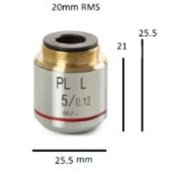 Euromex Objektiv BS.8105, Plan PL 5x/0.12, w.d. 26.1 mm, infinity (bScope)