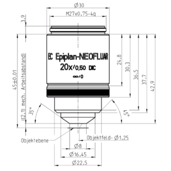 ZEISS Objektiv EC Epiplan-Neofluar, DIC,  20x/0,50 wd=2,1