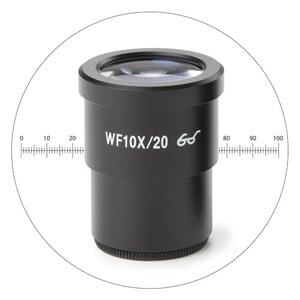 Euromex Messokular HWF 10x/20 mm eyepiece with micrometer , SB.6010-M (StereoBlue)