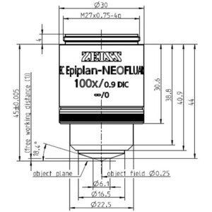 ZEISS Objektiv EC Epiplan-Neofluar 100x/0.9 DIC wd=1.0mm
