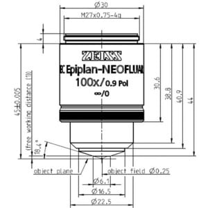 ZEISS Objektiv EC Epiplan-Neofluar 100x/0,9 Pol wd=1.0mm