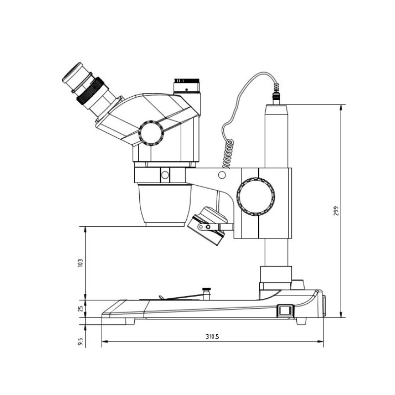 Euromex Zoom-Stereomikroskop NexiusZoom ESD, NZ.1903-P-ESD; Säulenstativ,  6.7x-45x, trino