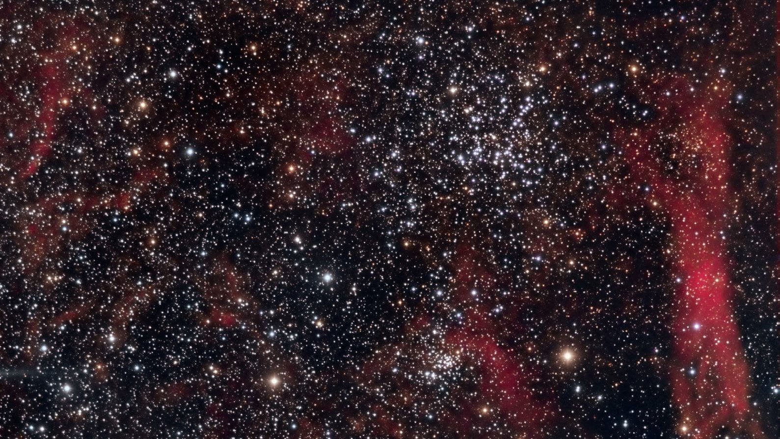 M38 mit dem benachbarten NGC 1907. Bernd Weinzierl