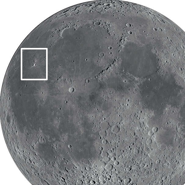 Beide Krater befinden sich nahe dem Mondrand. NASA/GSFC/Arizona State University