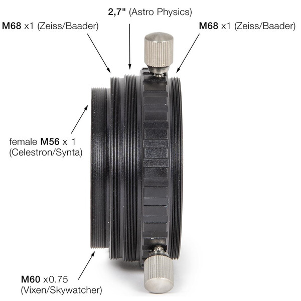 Baader Adapter Okularklemme Four-in-One M56 / M60 / M68 / 2,7"