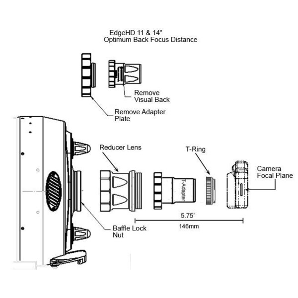 Celestron T-Adapter für EdgeHD 925, 11 & 14