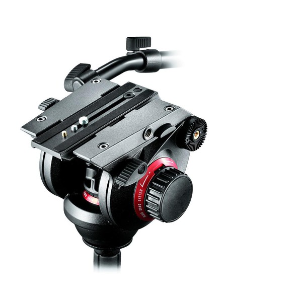 Manfrotto 2-Wege-Neiger 504HD Pro Fluid Video-Neiger mit Schnellwechselplatte 501PL