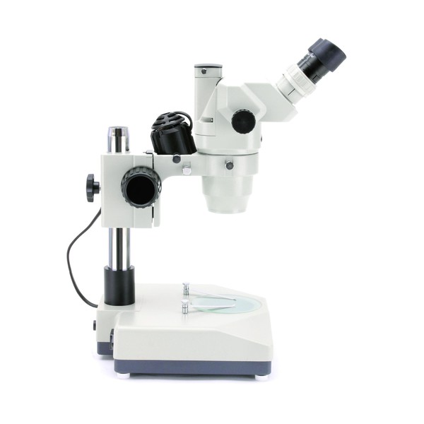 Optika Stereozoommikroskop Trinokulares Zoomstereomikroskop SZR-4, einfaches Stativ, 1 Leuchte