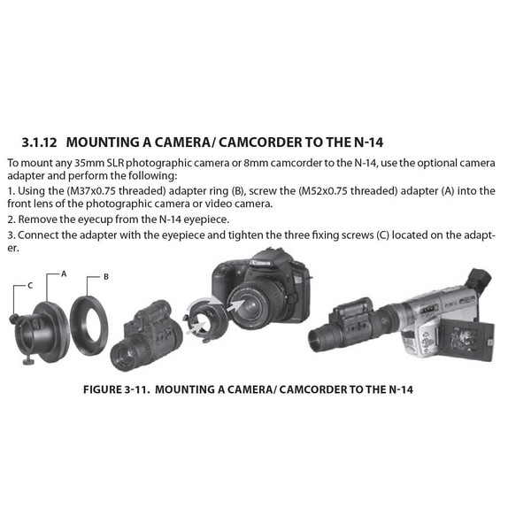 Armasight Kameraadapter #46 (NYX-14, NYX-14 PRO, NYX-7 PRO, N14, N14 PRO, N15)