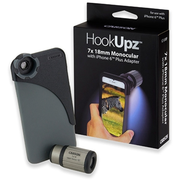 Carson Monokular HookUpz 7x18 Mono mit Smartphone-Adapter iPhone 6 Plus