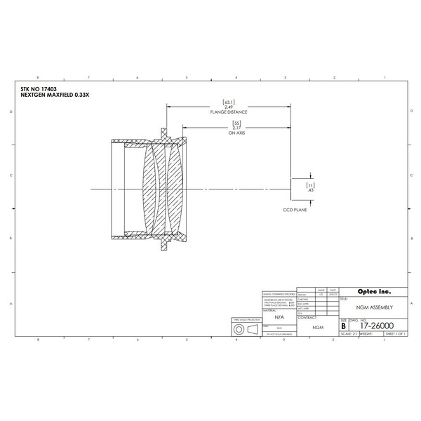 Optec Reducer NextGEN MAXfield 0,33x SCT