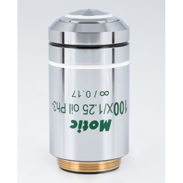 Motic Objektiv 100X / 1.25, wd 0.15mm, CCIS, EC-H PLPH, e-plan, neg. phase, infinity, -S-Oil