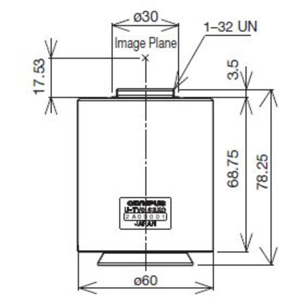 Evident Olympus Kamera-Adapter U-TV0.63XC-1-8, C-Mount