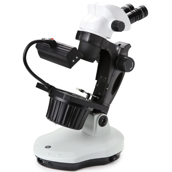 Euromex Zoom-Stereomikroskop NZ.1702-GEML, NexiusZoom, 6.5x to 55x, gemology , 30W 6V halogen transmitted, 1W LED incident illumination, bino