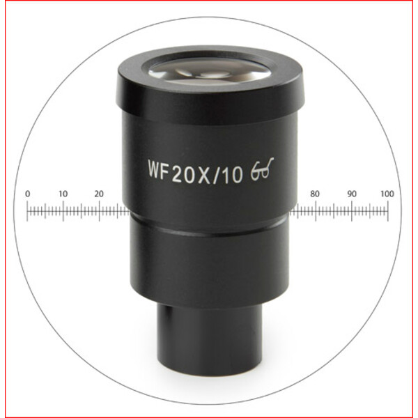 Euromex Messokular HWF 20x/10 mm Okular mit Mikrometer, SB.6020-M (StereoBlue)