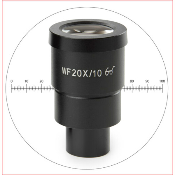 Euromex Messokular HWF 20x/10 mm Okular mit Mikrometer, SB.6020-M (StereoBlue)