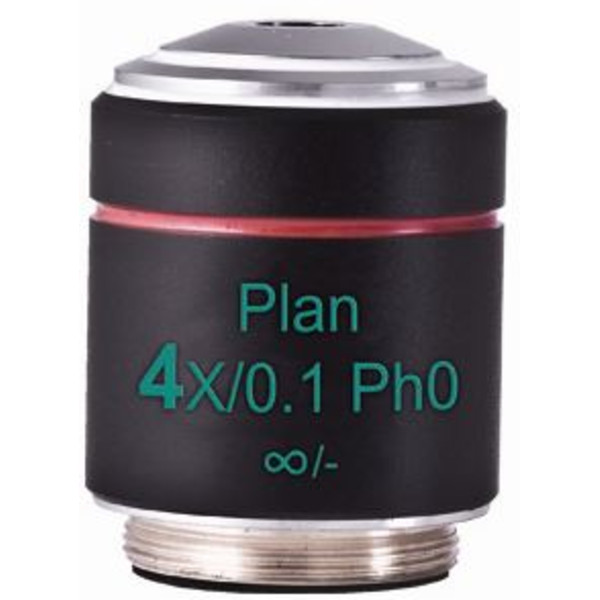 Motic Objektiv PL Ph, CCIS, plan, achro phase 4x/0.10, w.d.12.6mm Ph0 (AE2000)