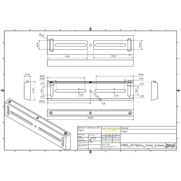 ASToptics Vixen-Style Prismenschiene 200mm