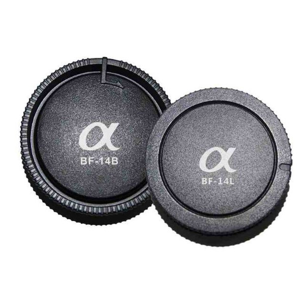 Pixel Staubschutz Lens Rear Cap BF-14L + Body Cap BF-14B für Sony