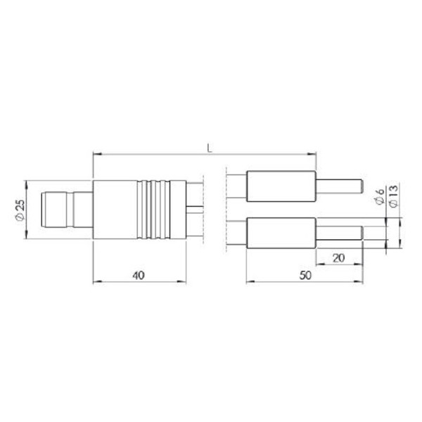 StarLight Opto-Electronics GLF2-1000-4.5, 2-armig, Armlänge 1000 mm, aktiver Durchmesser 4,5 mm