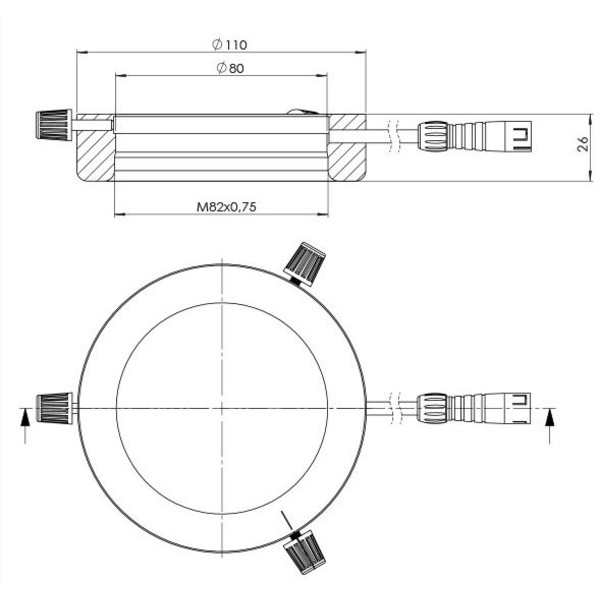 StarLight Opto-Electronics RL5-80 B, blau (470 nm), Ø 80mm