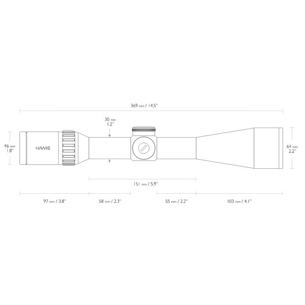 HAWKE Zielfernrohr ENDURANCE 30 WA 4-16x50 223/308