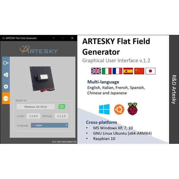Artesky Flatfieldmaske Flatfield Generator 250mm Premium USB