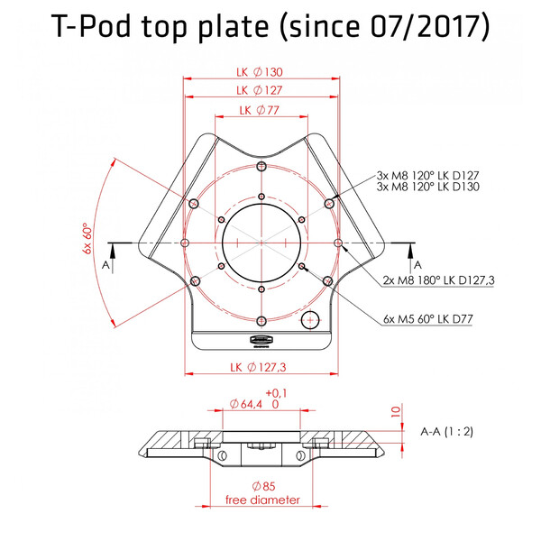 Avalon Stativ T-Pod 130