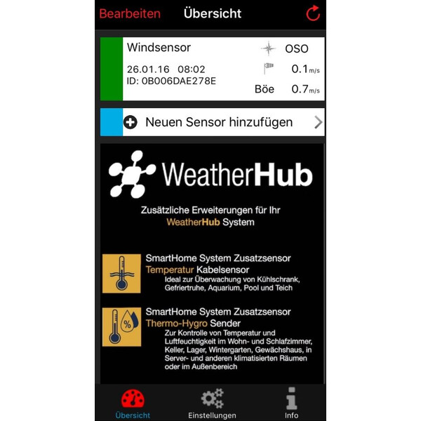 TFA Wetterstation WeatherHub Starter-Set mit Funk-Windmesser