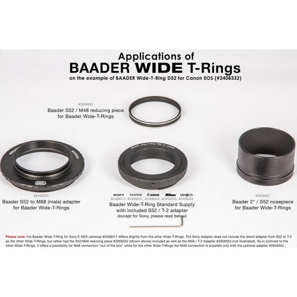 Baader Kamera-Adapter T2/Nikon Z & S52 Wide-T