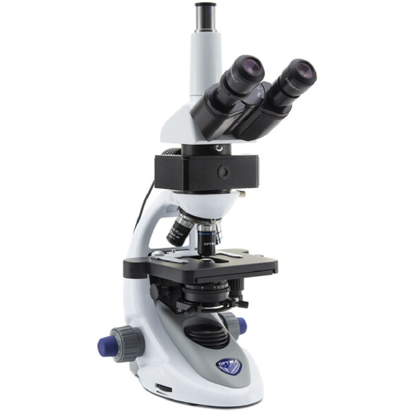 Optika Mikroskop B-293LD1, LED-FLUO, N-PLAN IOS, 1000x dry, blue filterset, trino