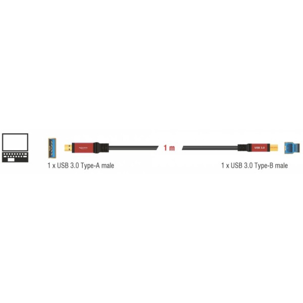 PegasusAstro USB-Kabel Premium 1x USB3.0 Type-B 1m