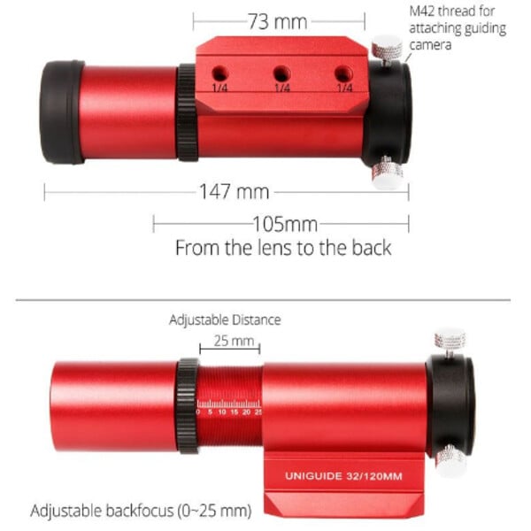 William Optics Guidescope UniGuide 32mm Space Grey