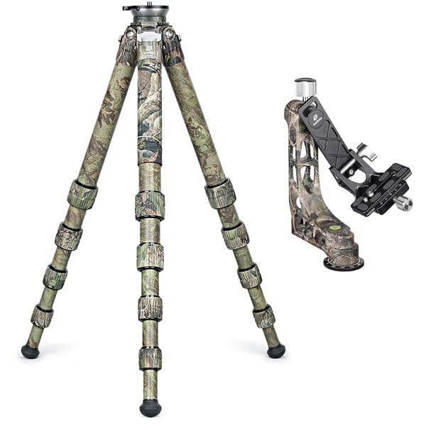 Leofoto Carbon-Dreibeinstativ LS-365CEX Ranger mit Nivellierbasis + PG-1 Gimbal Full Camo