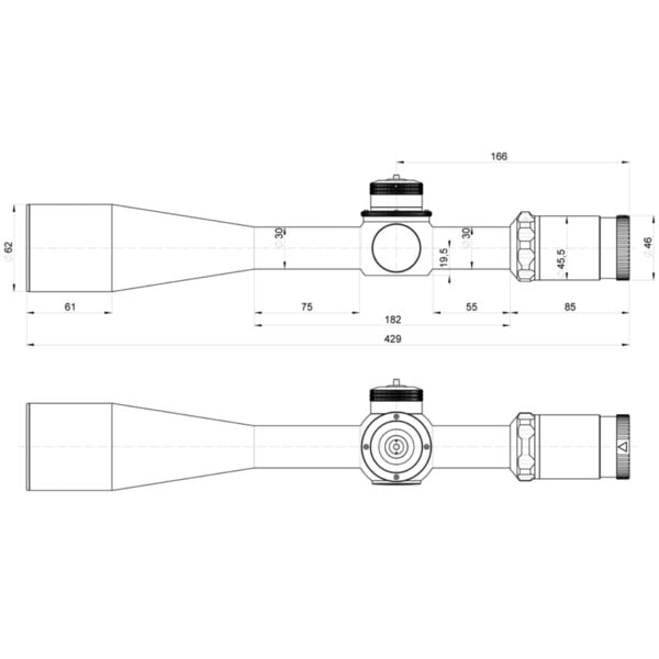 Kahles Zielfernrohr K1050 10-50x56, MOAK, ccw, rechts