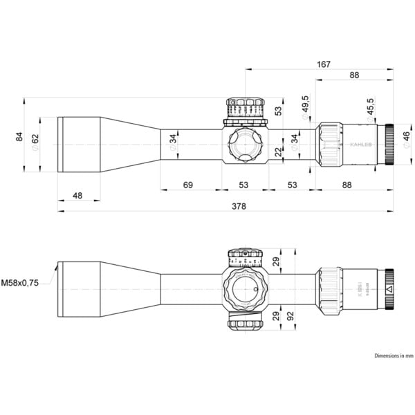 Kahles Zielfernrohr K525i 5-25x56, Mil4+, cw, rechts