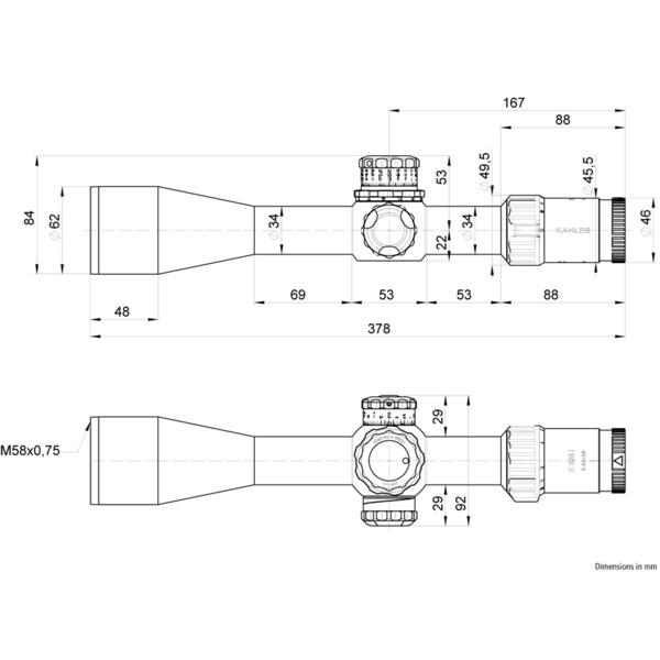 Kahles Zielfernrohr K525i 5-25x56, SKMR4, ccw, left