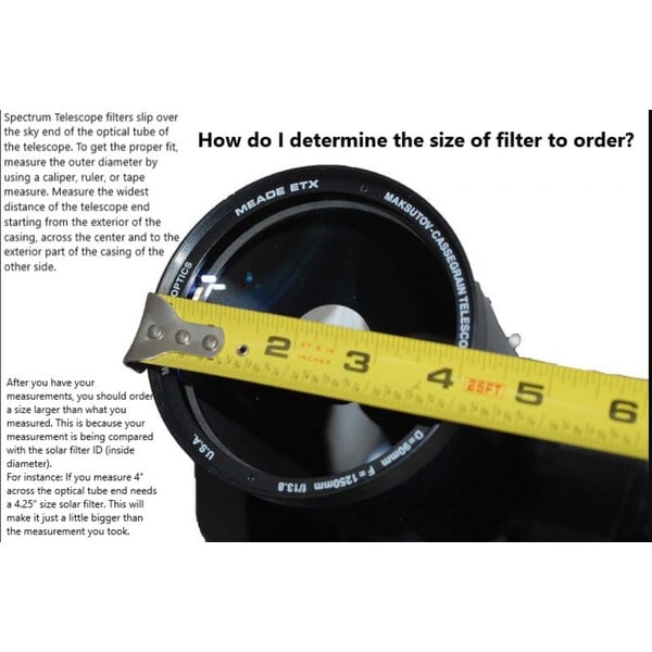 Spectrum Telescope Filter Glass Solar 273mm