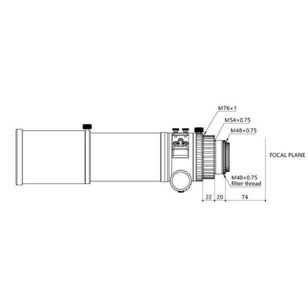 OPT Apochromatischer Refraktor Radian AP 75/405 Petzval OTA