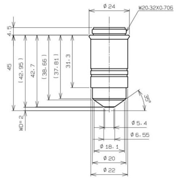 Evident Olympus Objektiv LUMPLFLN60XW/1.0, w.d.2 mm