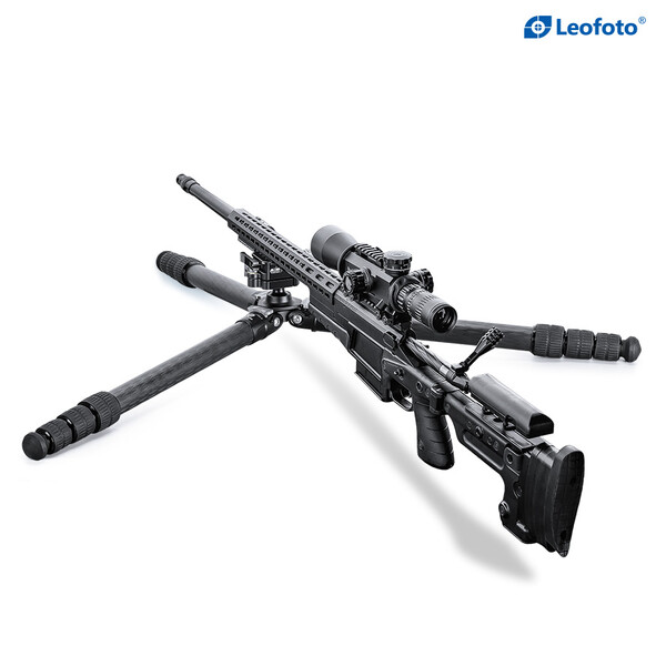 Leofoto SA-364CL Carbon-Dreibeinstativ und Gewehraufnahme MA-30L