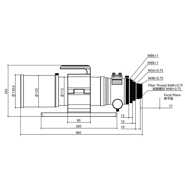 Sharpstar Apochromatischer Refraktor AP 100/550 Z4 OTA