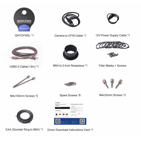 QHY Filterrad CFW3L 7x 50 mm