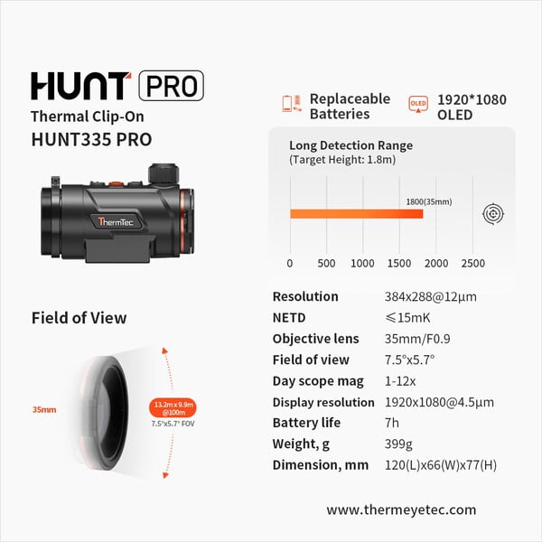 ThermTec Thermalkamera Hunt 335 PRO