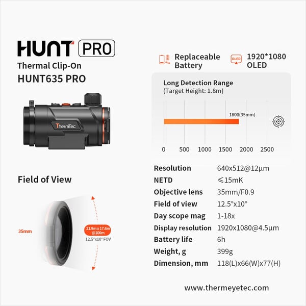 ThermTec Thermalkamera Hunt 635 PRO